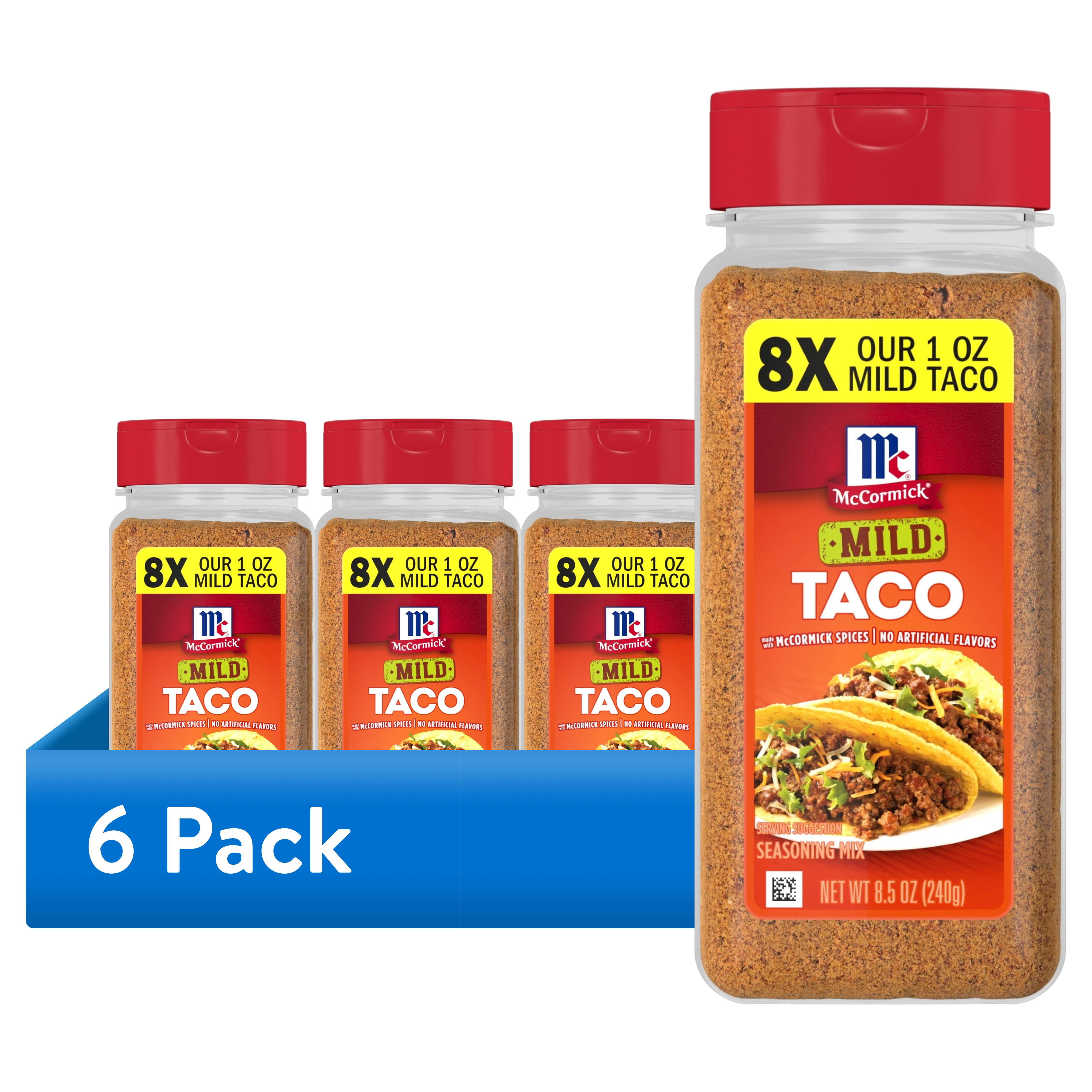 (6 pack) McCormick Mild Taco Seasoning Mix, 8.5 oz Bottle