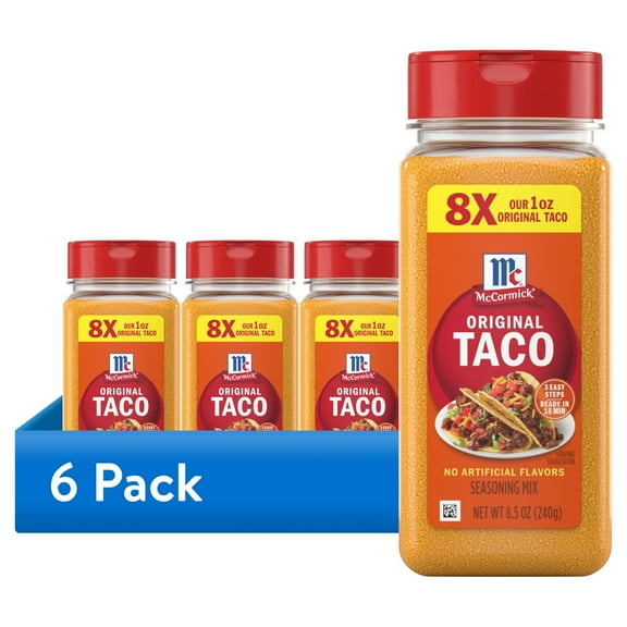 (6 pack) McCormick Original Taco Seasoning Mix, 8.5 oz Bottle