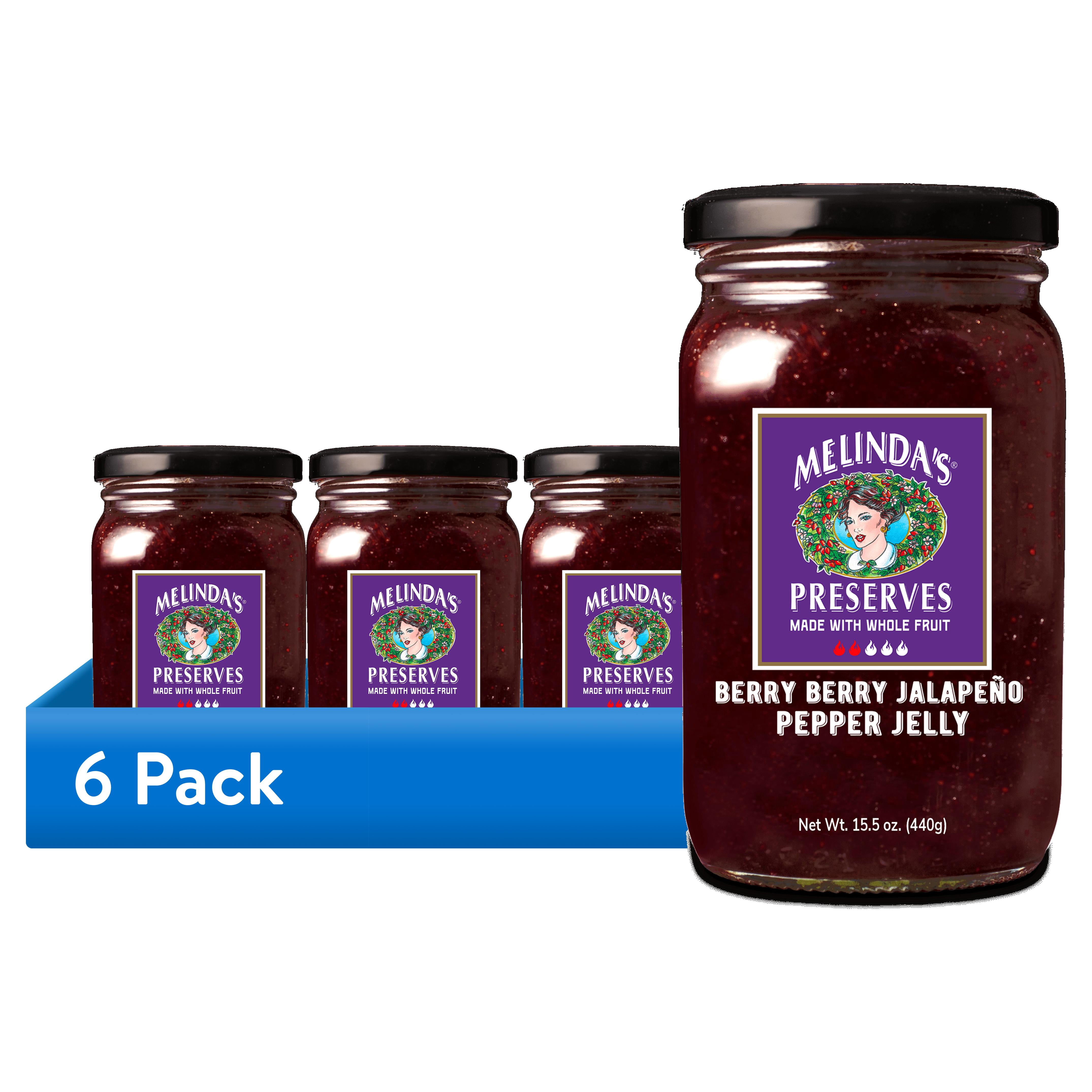 (6 pack) Melinda's Whole Fruit Preserves Berry Berry Jalapeno
