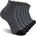 thumbnail image 1 of 6 pack Men's Ankle Socks with Cushion Athletic Running Socks, 1 of 6