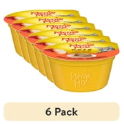 6 pack Meow Mix Pate in Gravy With Real Chicken & Tuna, Wet Cat Food, 2.75 oz Cup