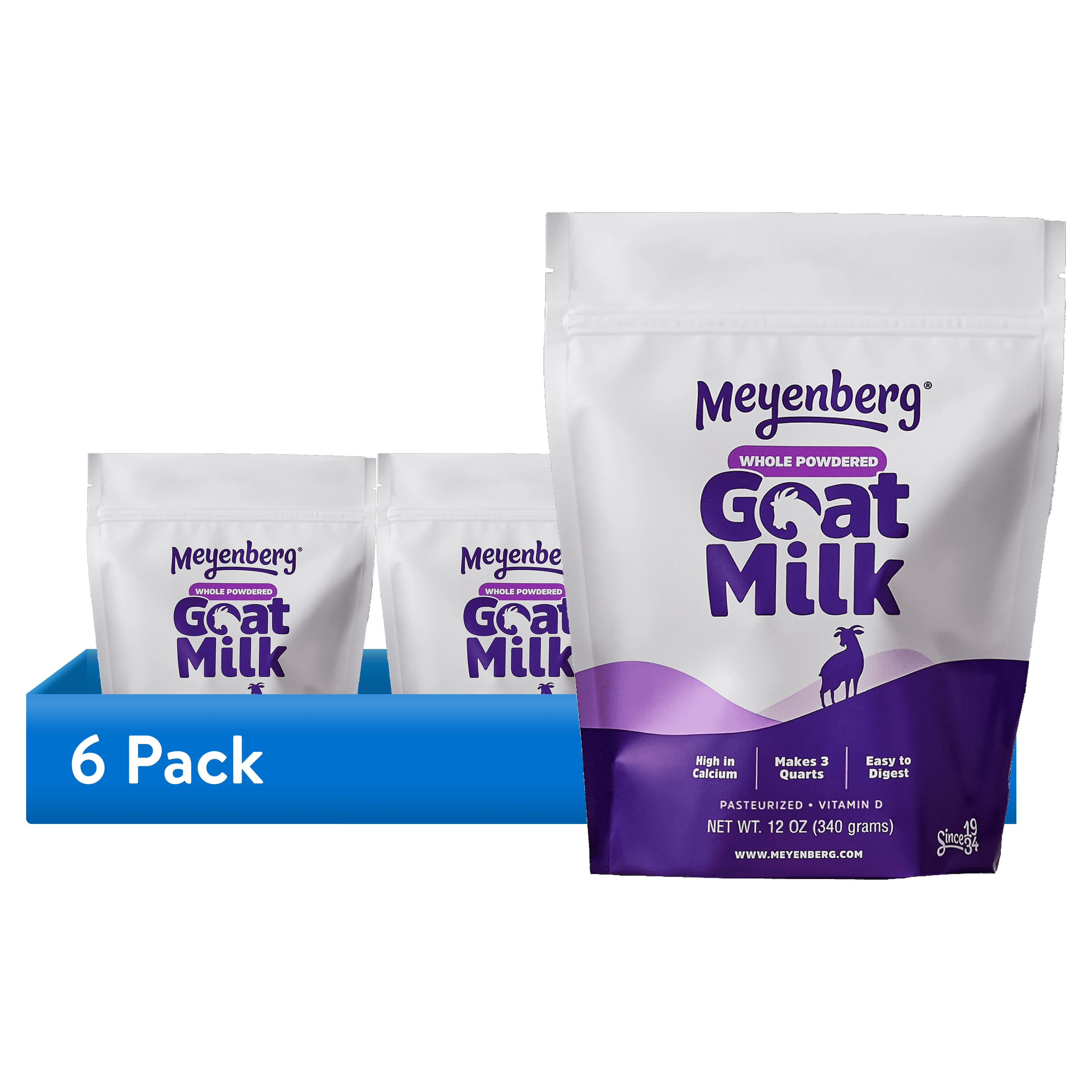(6 pack) Meyenberg Whole Powdered Goat Milk, Plain, 12 oz (340g)