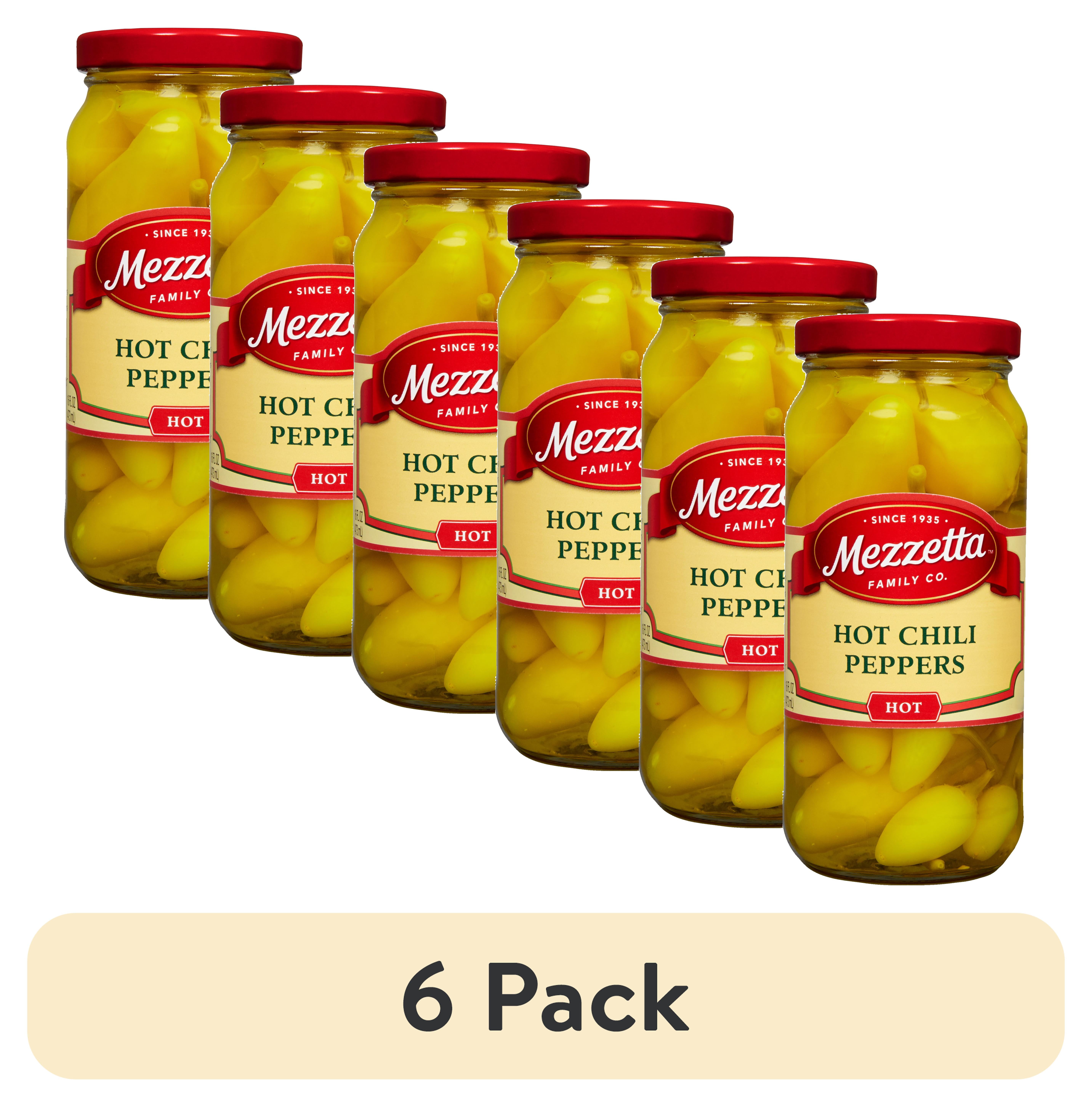 (6 pack) Mezzetta Hot Chili Peppers 16 fl oz Jar - Walmart.com