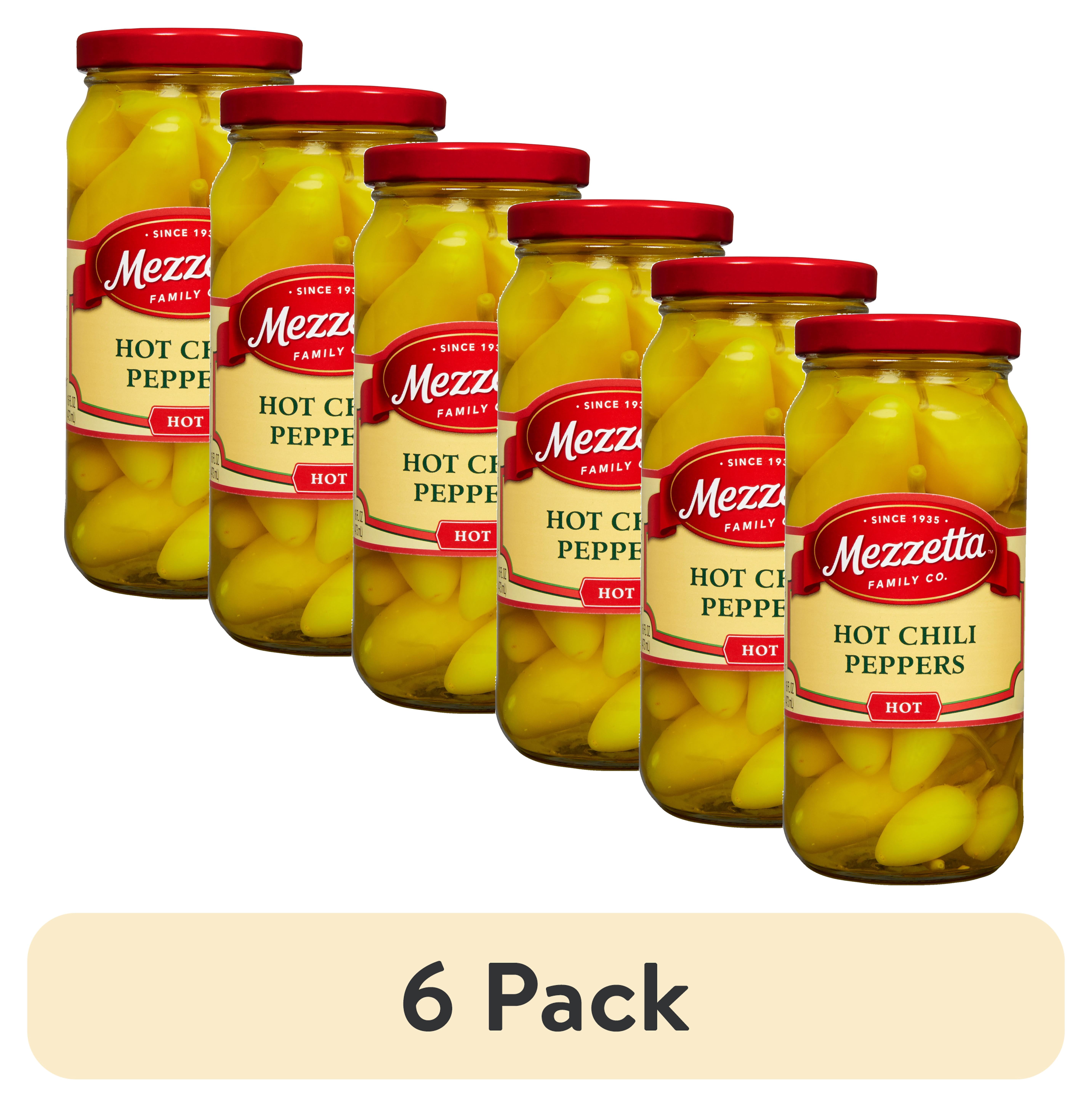 6 pack) Mezzetta Hot Chili Peppers 16 fl oz Jar - Walmart.com