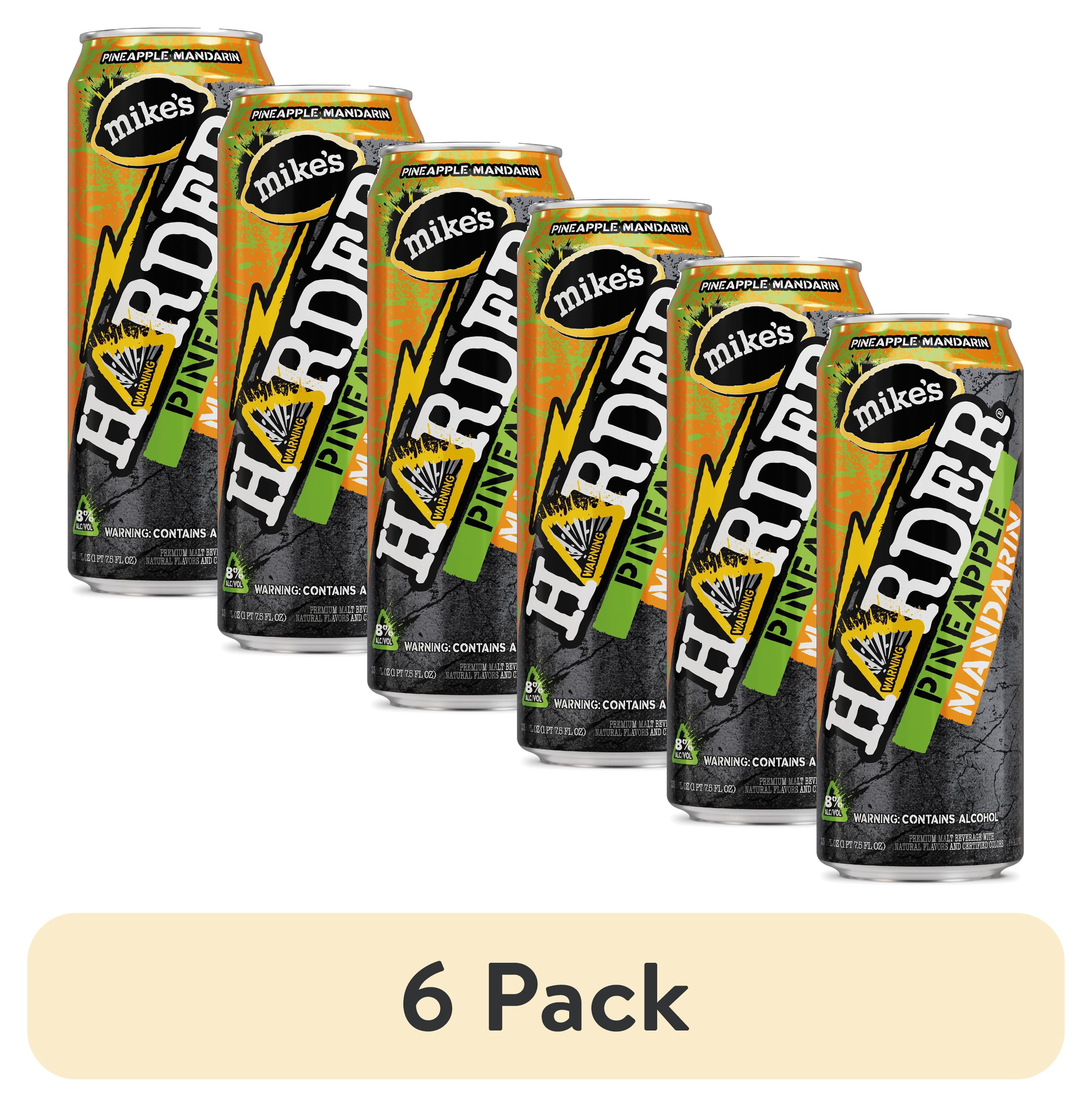(6 pack) Mike's Harder Lemonade Pineapple Mandarin, 23.5 fl oz Can, 8% ABV
