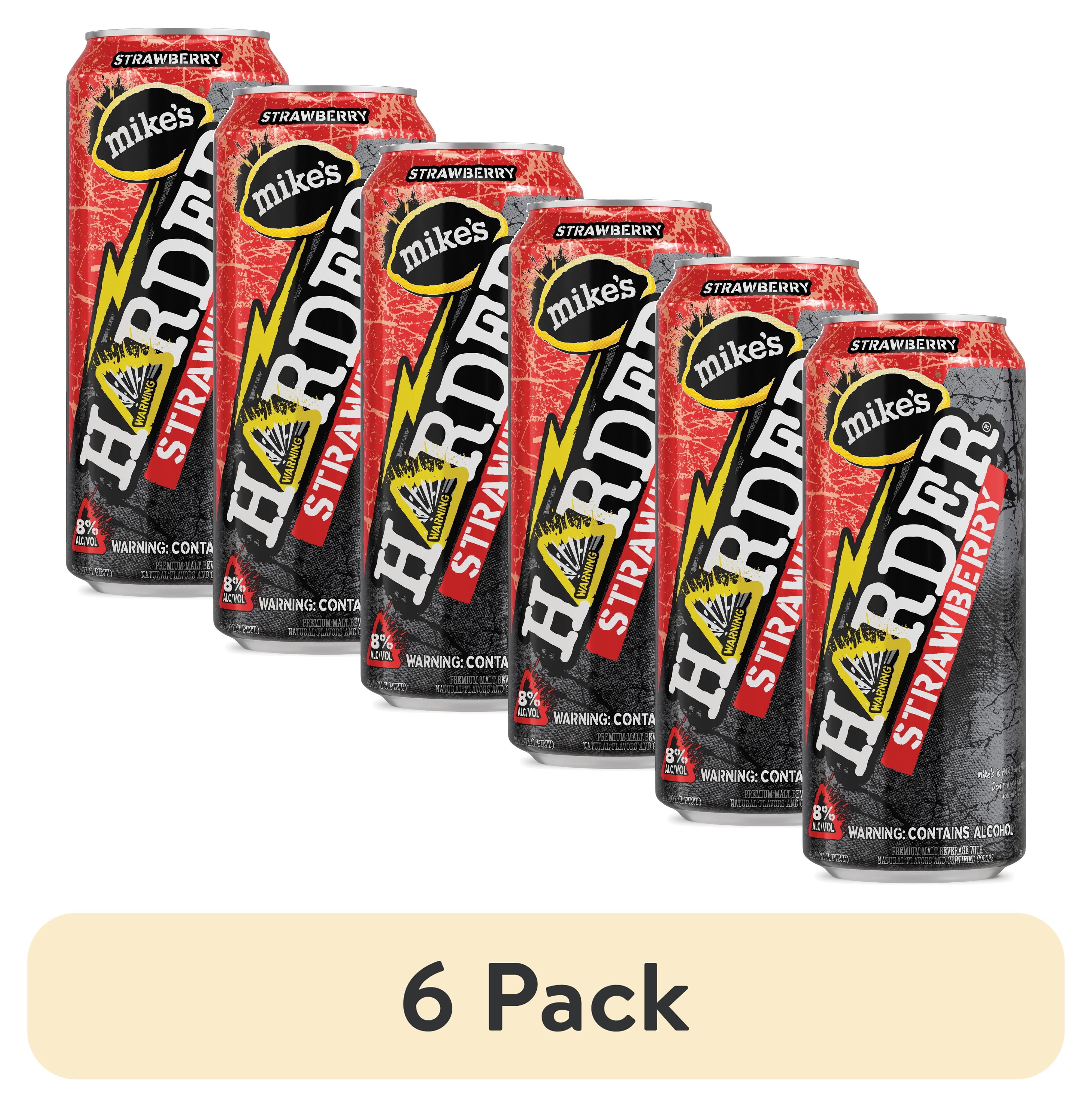 (6 pack) Mike's Harder Lemonade Strawberry, 16 fl oz Can, 8% ABV