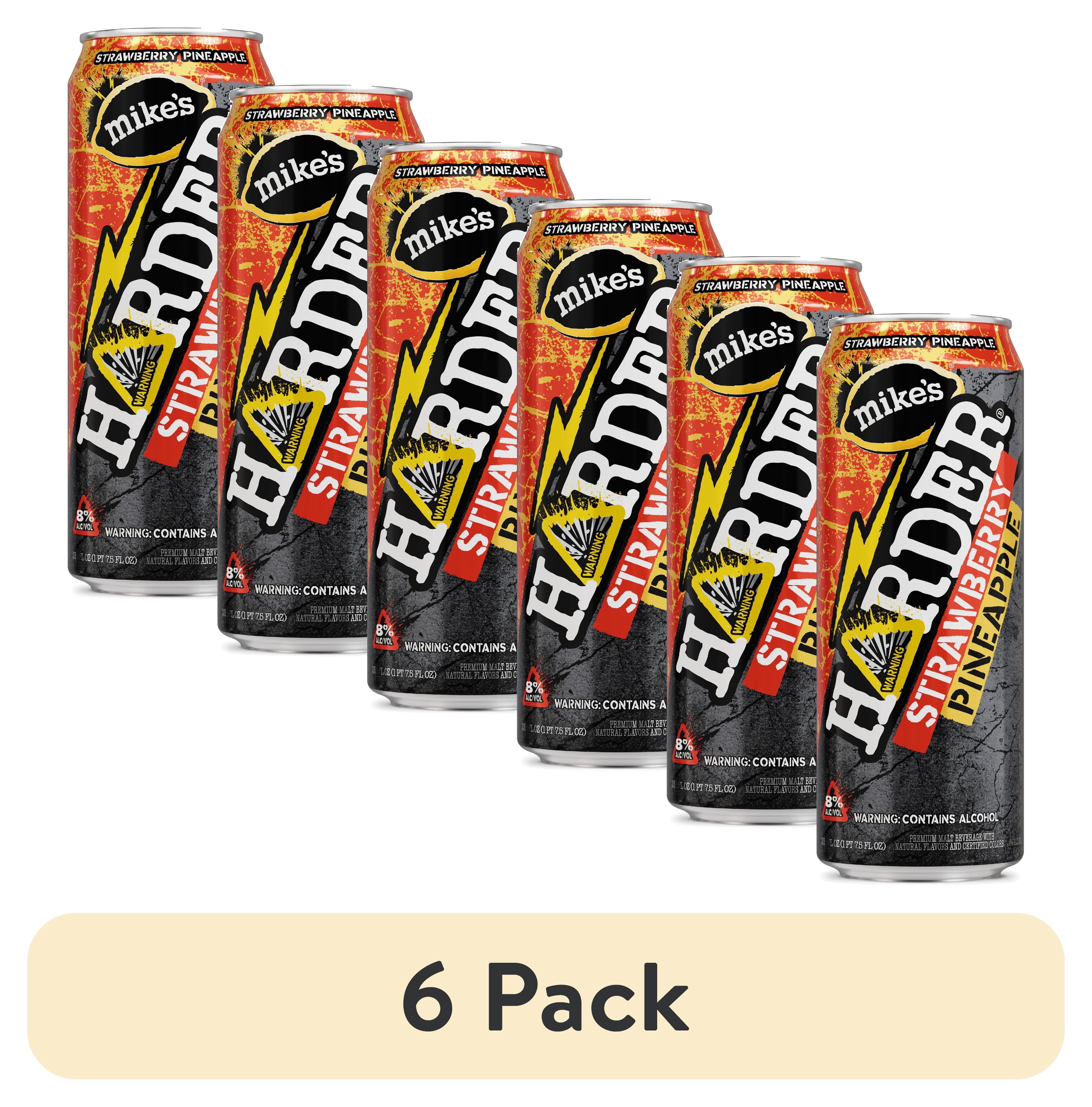 (6 pack) Mike's Harder Lemonade Strawberry Pineapple, 23.5 fl oz Can, 8% ABV