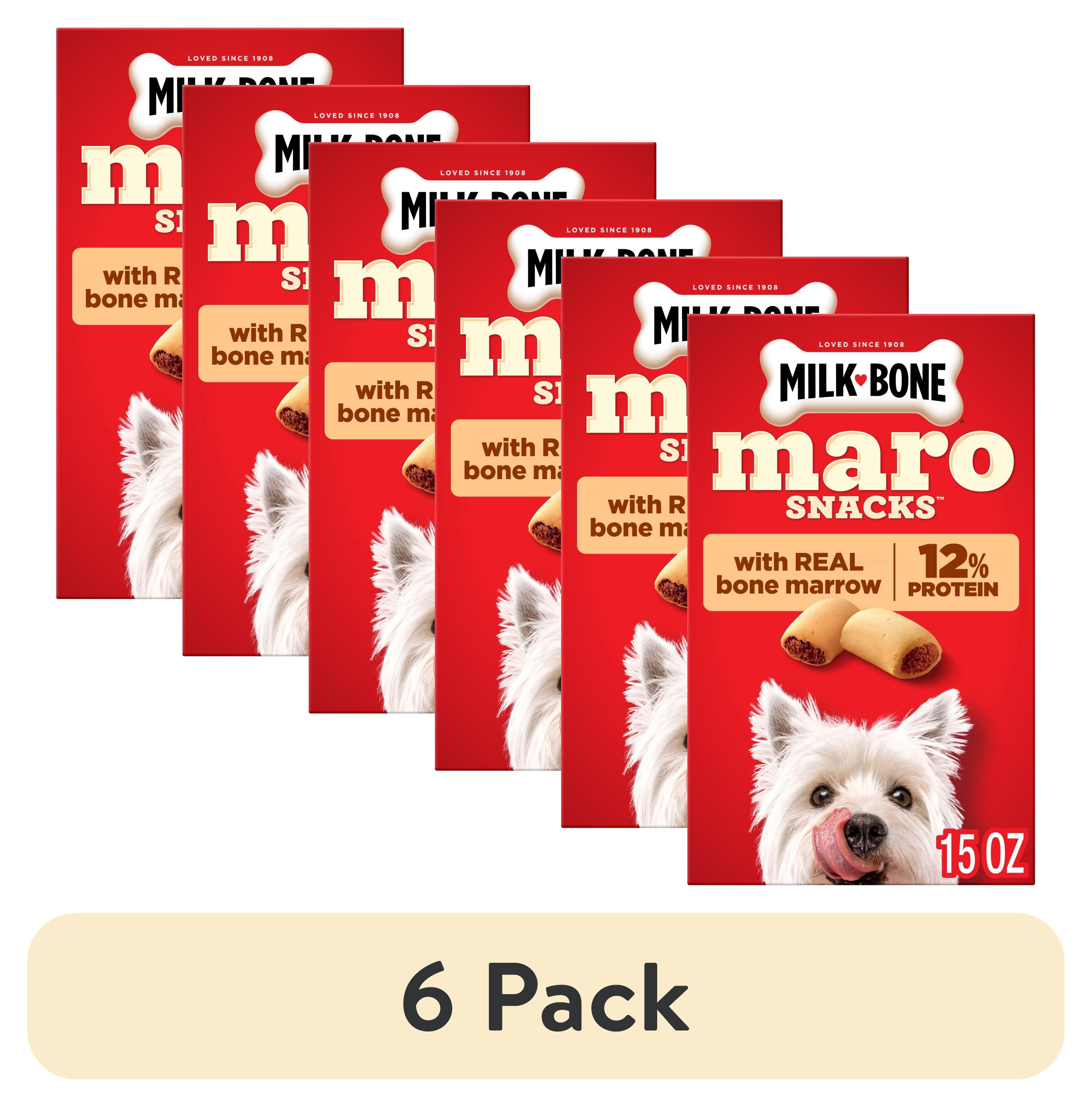 (6 pack) Milk Bone MaroSnacks Small Dog Treats With Bone Marrow, 15 ozs