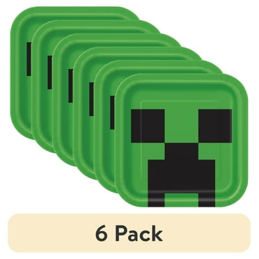 (6 pack) Minecraft Birthday Paper Dinner Plates, 9in, 8ct