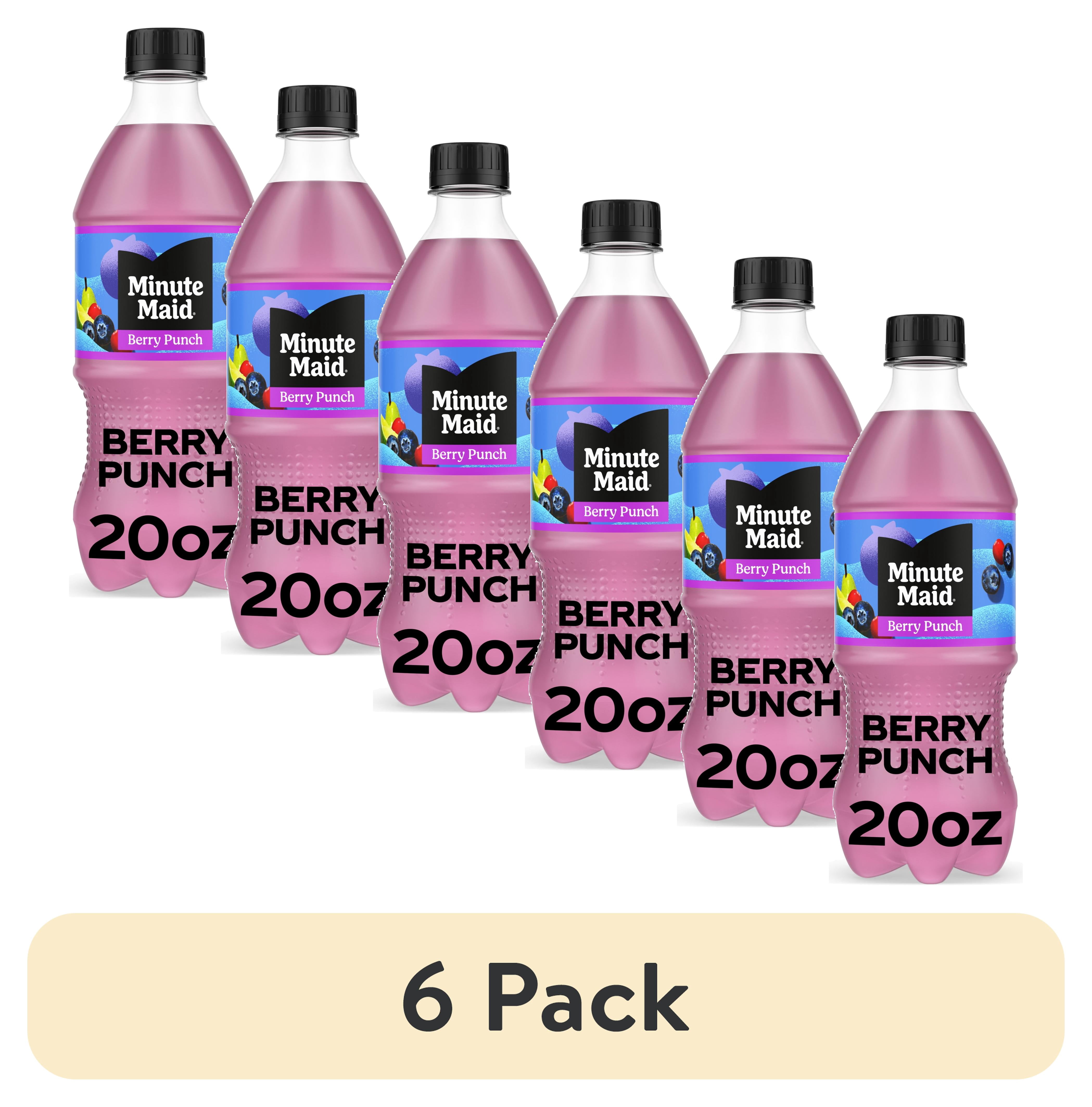 (6 pack) Minute Maid Berry Punch Juice Drink Bottle, 20 fl oz