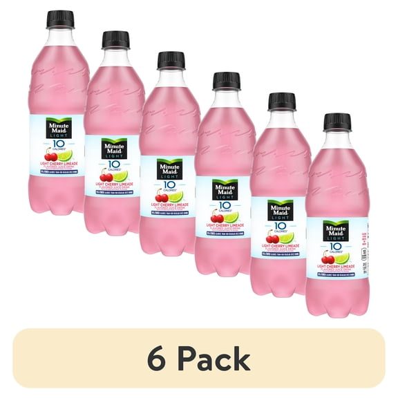 (6 pack) Minute Maid Light Cherry Limeade Bottle, 20 fl oz