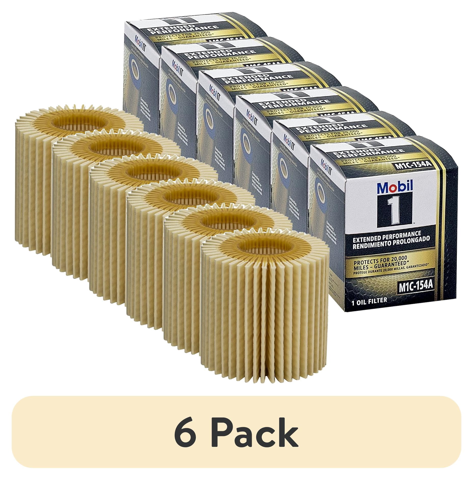 (6 pack) Mobil 1 Extended Performance M1C-154A Oil Filter Fits select: 2009-2018 TOYOTA COROLLA, 2010-2019 TOYOTA PRIUS