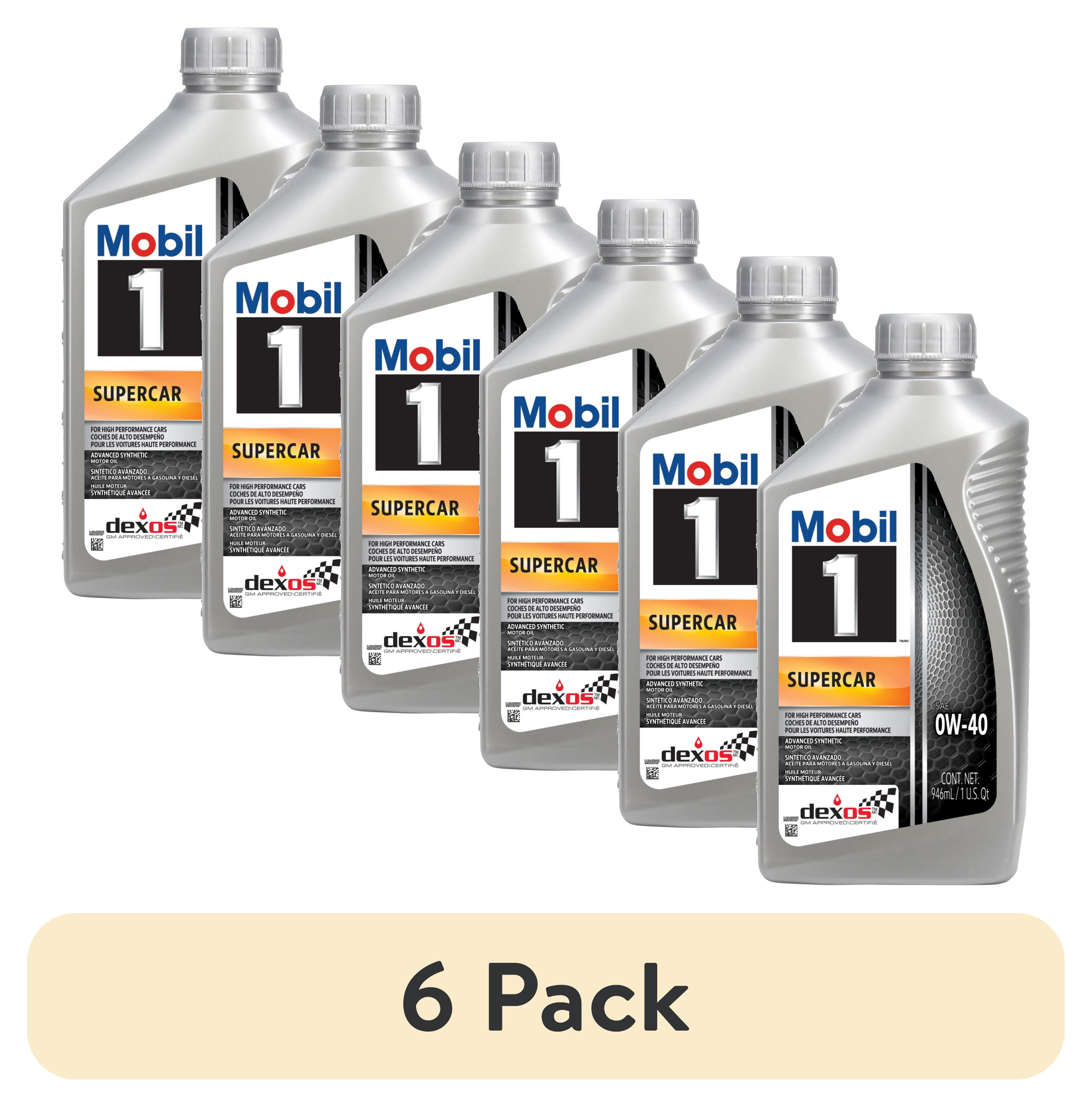 6 pack) Mobil 1 Supercar Advanced Full Synthetic Motor Oil 0W-40