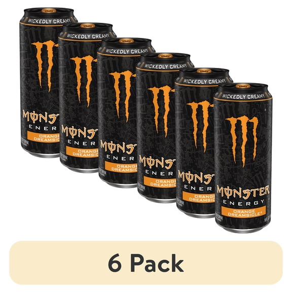 (6 pack) Monster Energy, Orange Dreamsicle, Energy Drink, 16 fl oz, Can