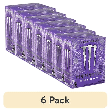 (6 pack) Monster Energy Ultra Violet, Sugar Free Drink, 16 Fluid Ounce (Pack of 4)
