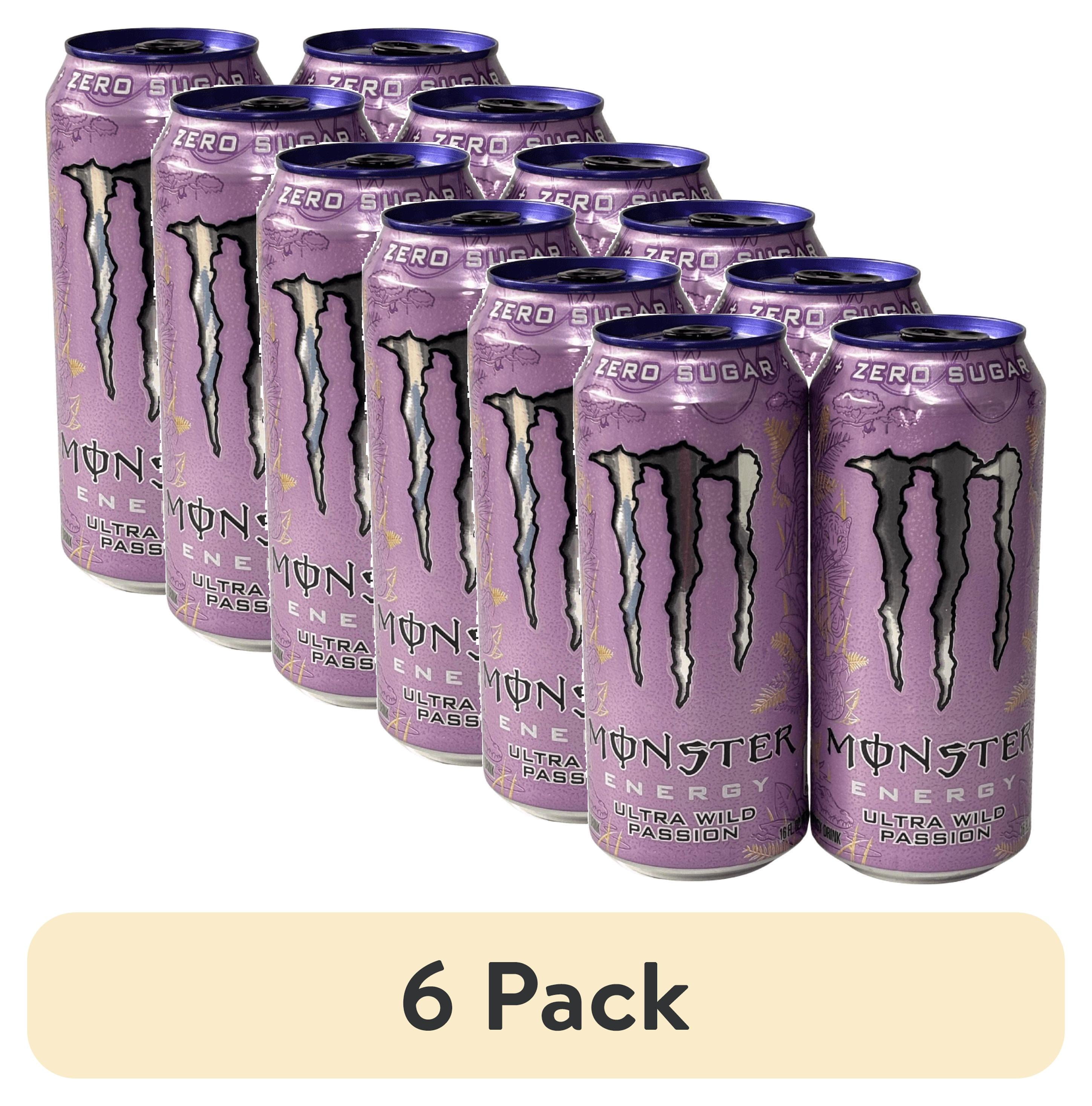 (6 pack) Monster Energy, Ultra Wild Passion, Zero Sugar, Energy Drink, 16 fl oz - 2 Cans