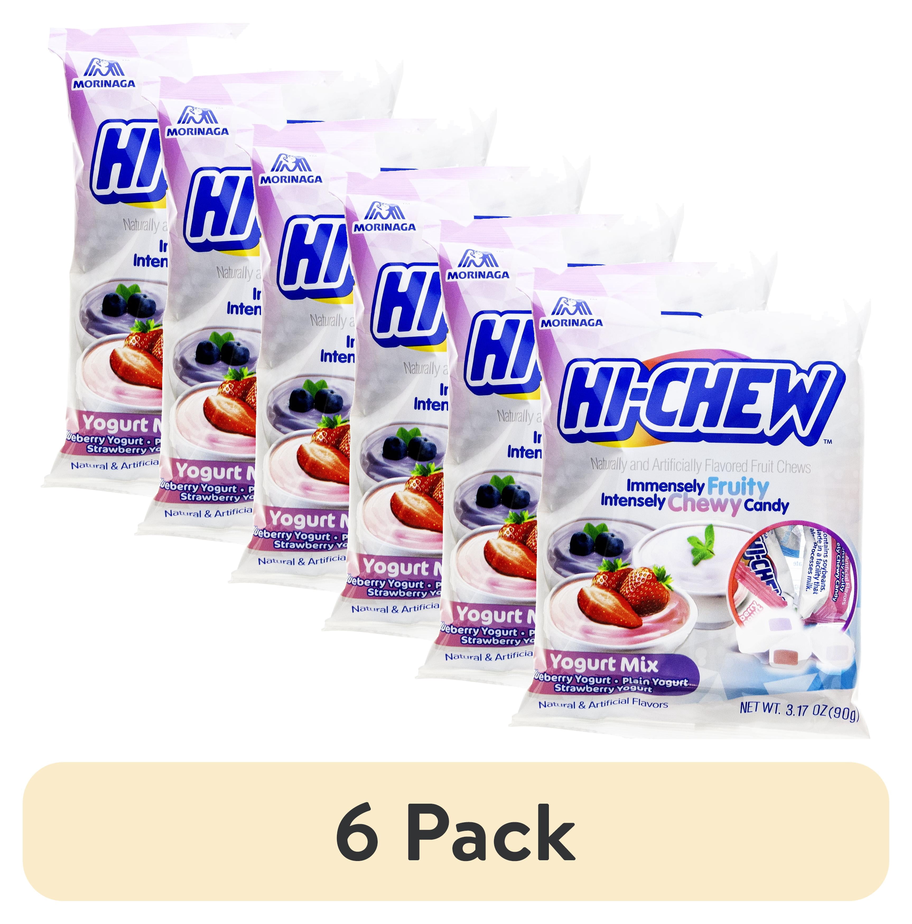 6 pack) Morinaga HI-CHEW Fruity Chewy Candy - Yogurt Mix, 3.17 oz