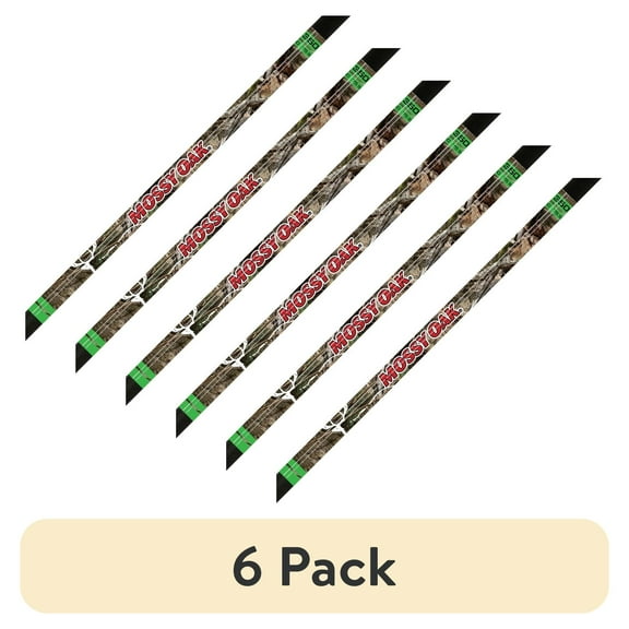 (6 pack) Mossy Oak Arrow 350 Size 31 inch Length