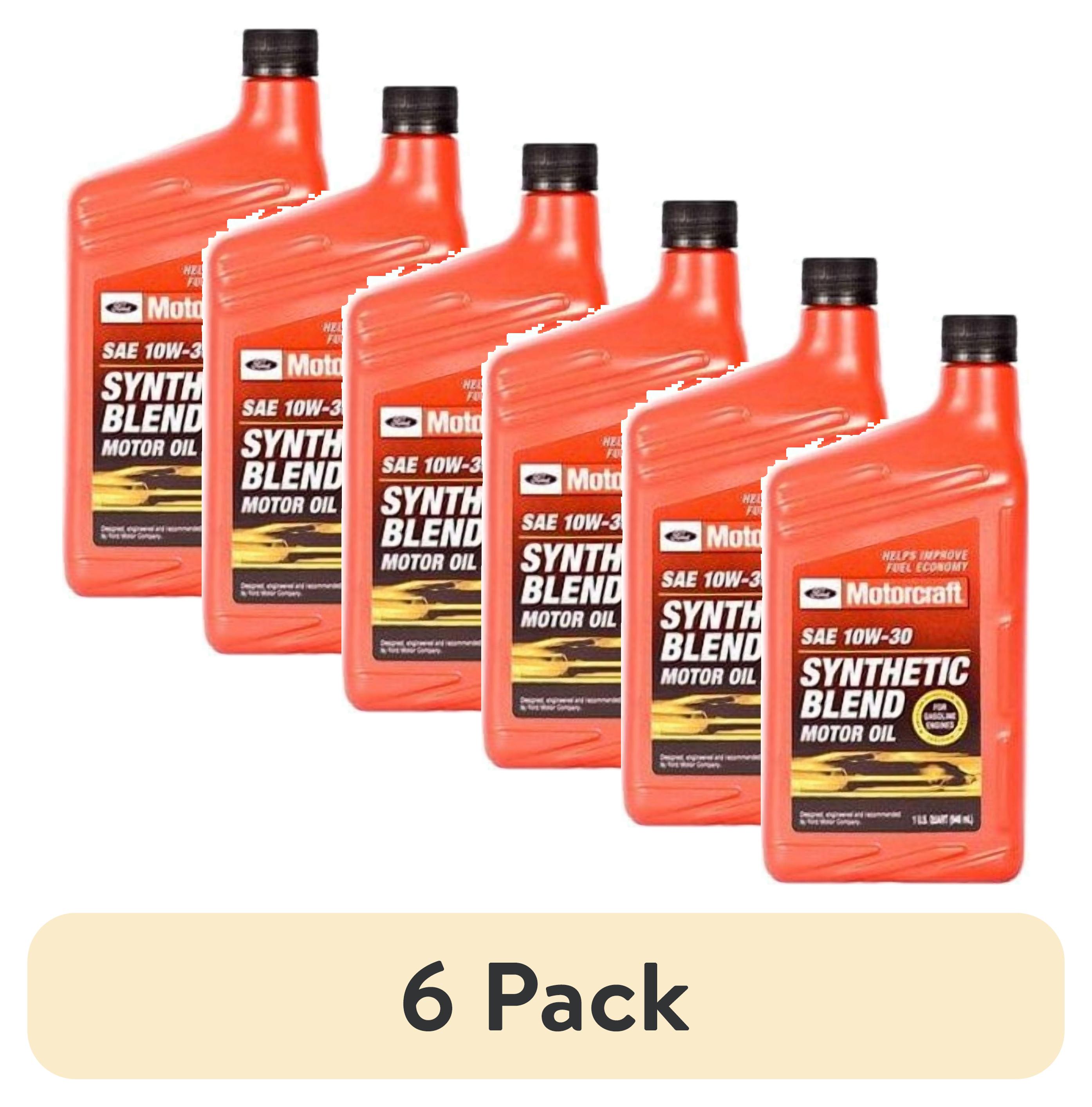 (6 pack) Motorcraft Synthetic Blend Motor Oil, 10W30, 1-Quart