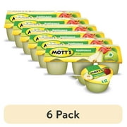 (6 pack) Mott's Pear Applesauce, 4 Ounce Cups, 6 Count