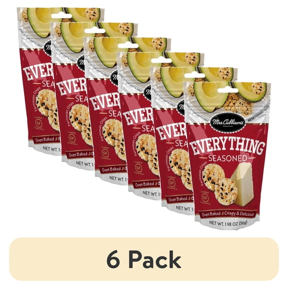 (6 pack) Mrs. Cubbison's Cheese Crisps, Everything Seasoned, 1.98 OZ