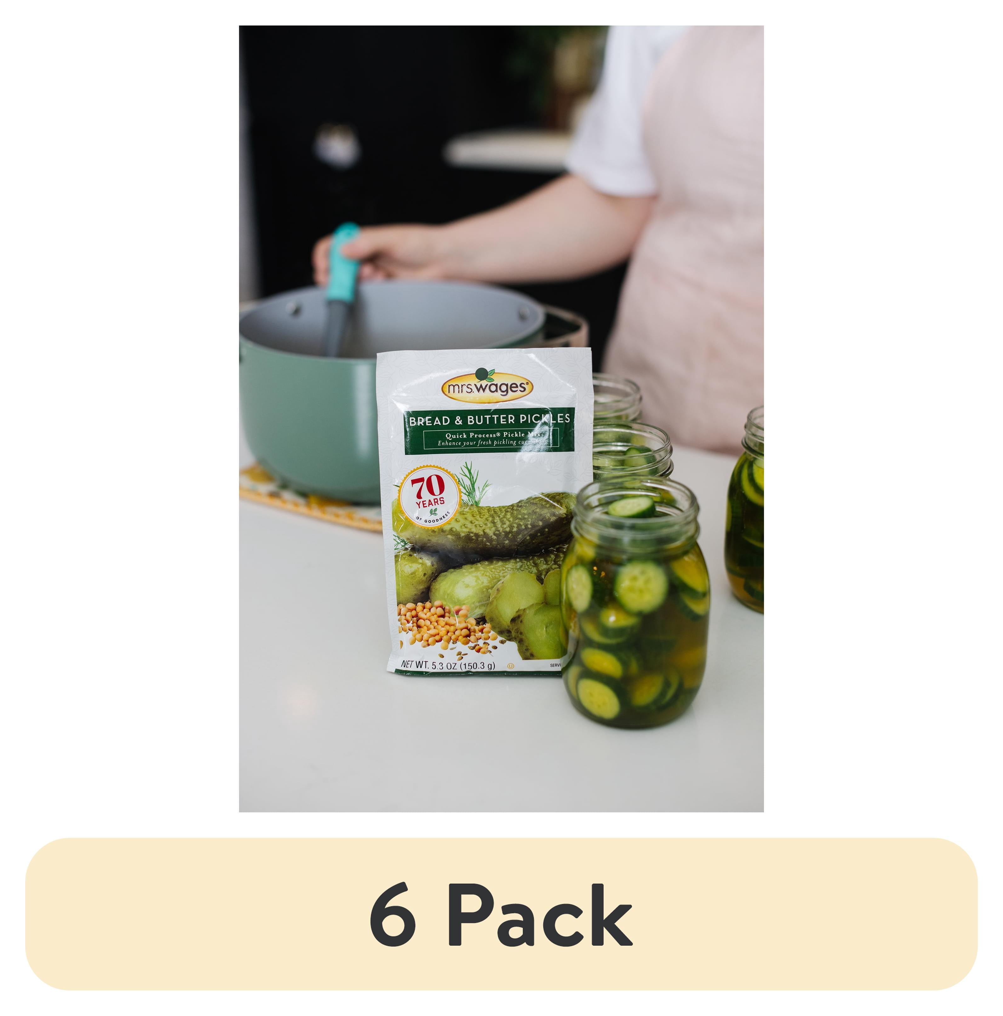 Quick Process (6 pack) Mrs. Wages Quick Process Mix, Bread and Butter Pickles, 5.3 oz ...