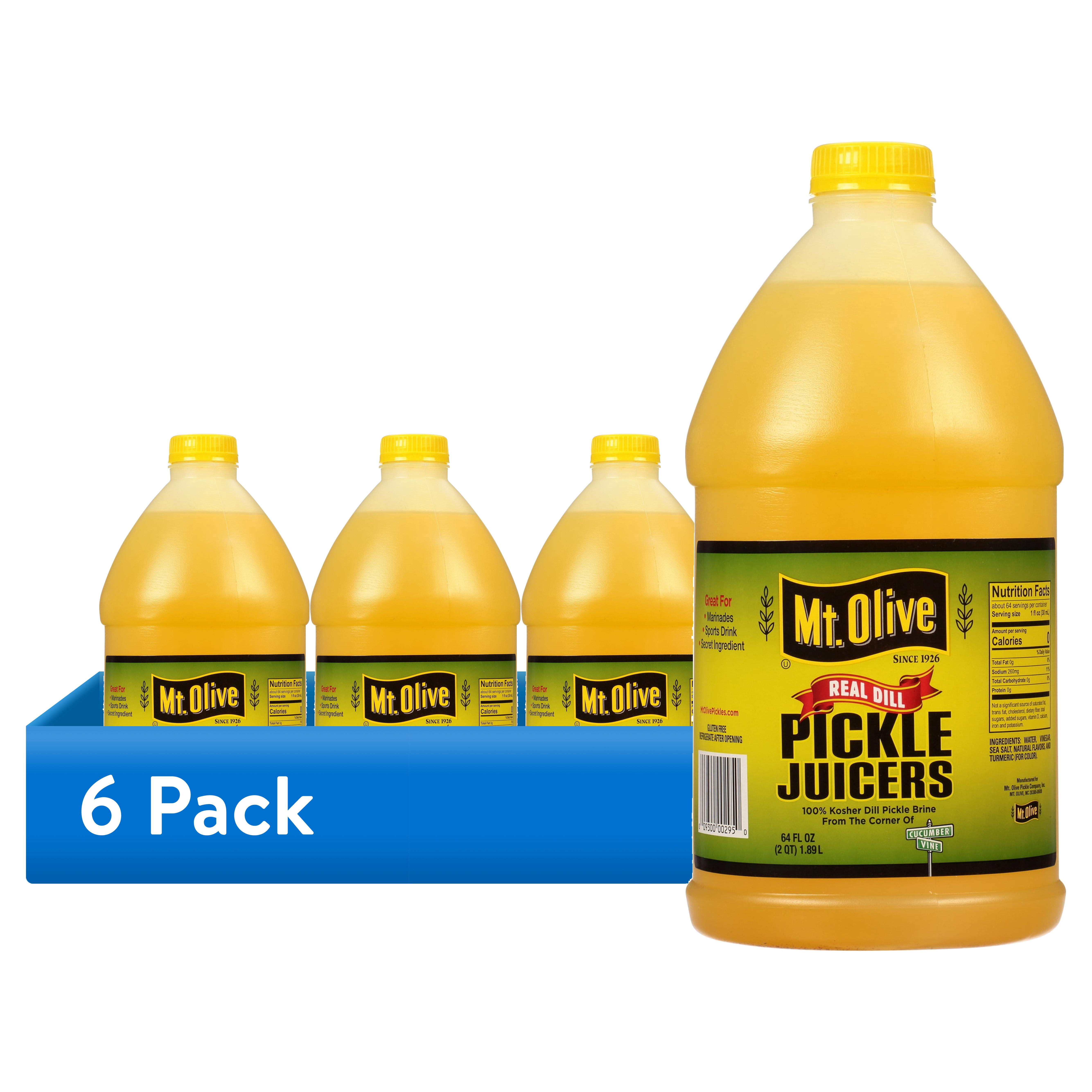 (6 pack) Mt. Olive Real Dill Pickle Juicer, 64 fl oz Bottle