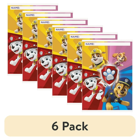 (6 pack) Multicolor Plastic PAW Patrol Favor Bags, 8ct