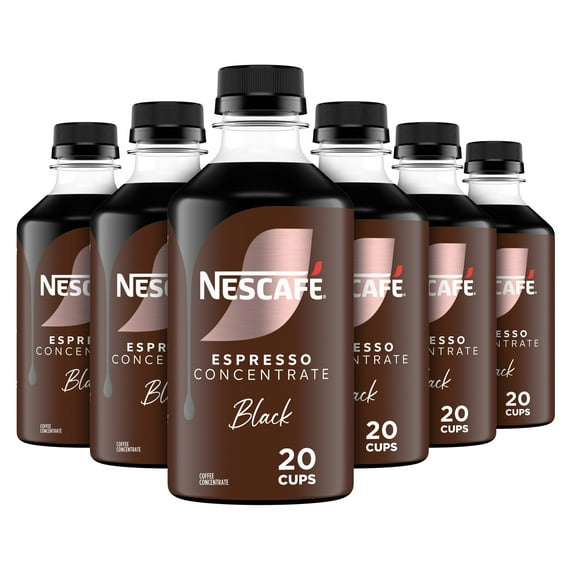 (6 pack) NESCAFÉ Espresso Concentrate Black, Instant Espresso Coffee Concentrate, 10 fl oz