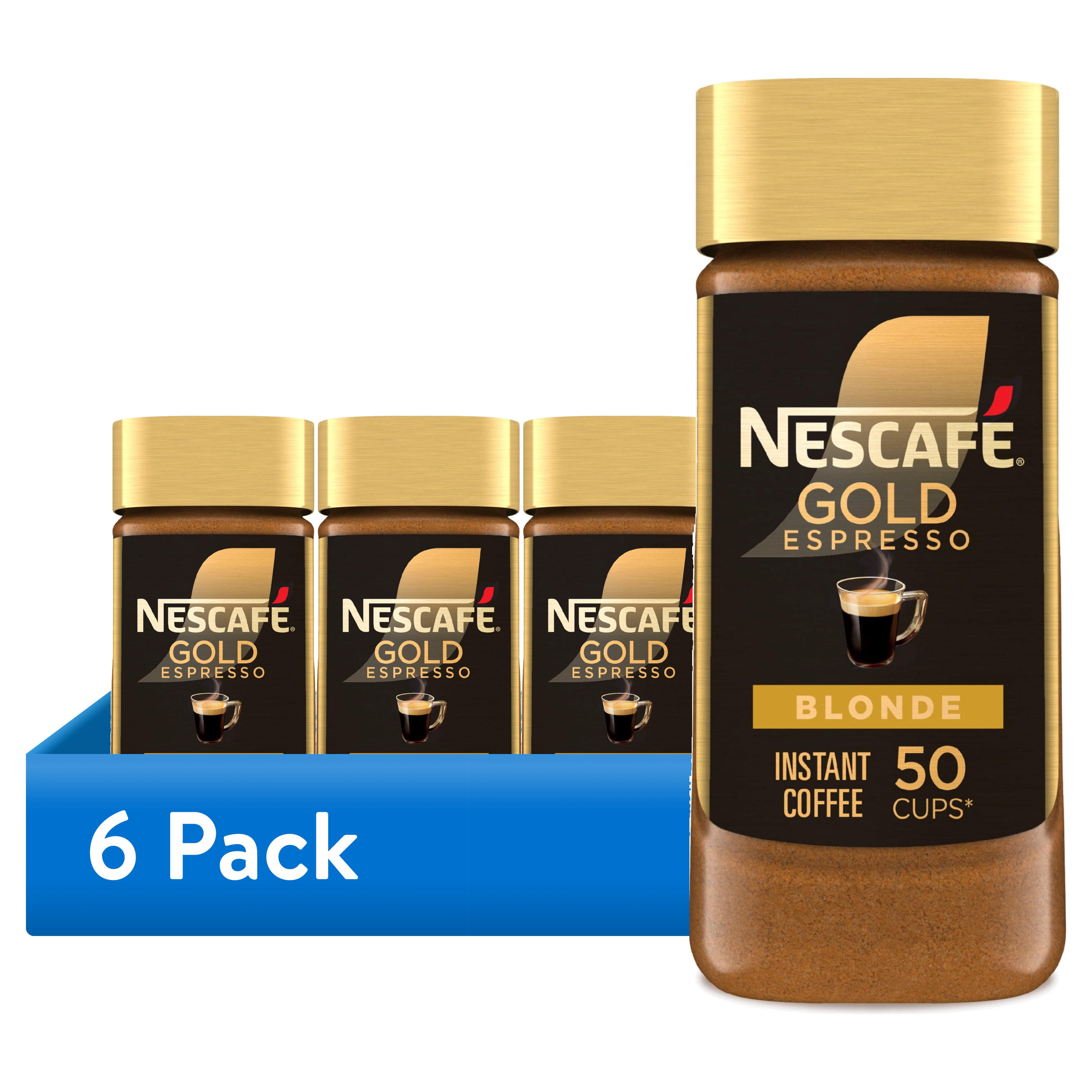 6 pack) NESCAFÉ Gold Instant Espresso Powder, Blonde Instant