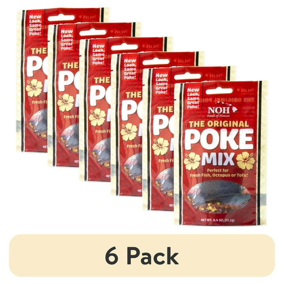 (6 pack) NOH Foods of Hawaii The Original Poke Mix, 0.4 oz, Gluten-Free, All Natural