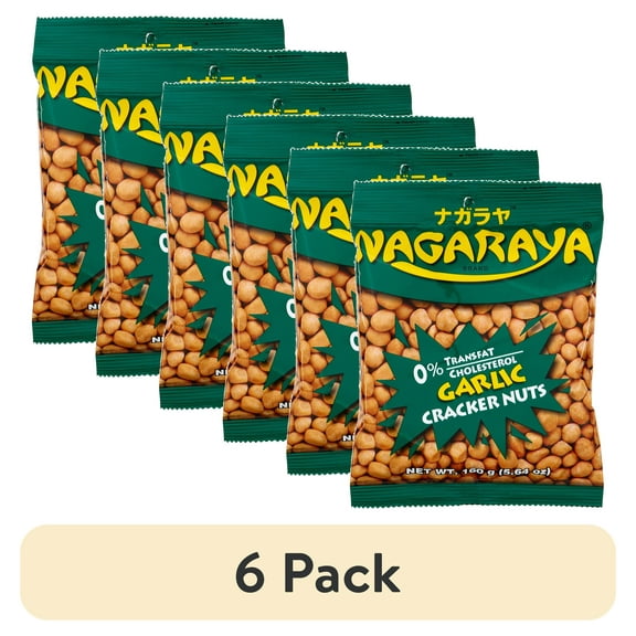 (6 pack) Nagaraya Cracker Nuts-Garlic, 5.6 Ounce