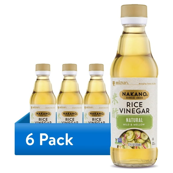 (6 pack) Nakano Natural Rice Vinegar, 12 oz.