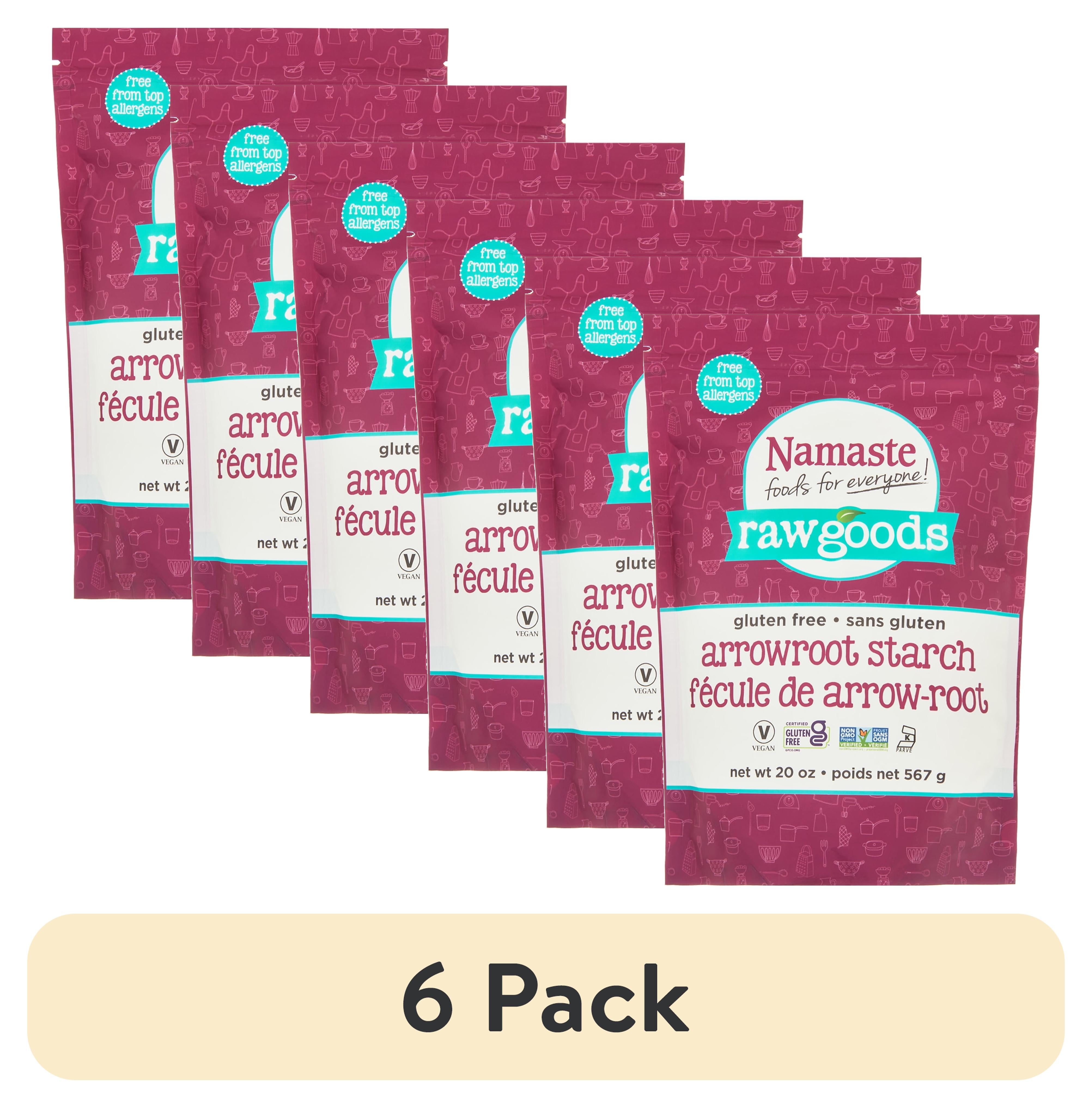 (6 pack) Namaste Foods Arrowroot Starch Gluten Free, 20oz Bag, Cooking ...