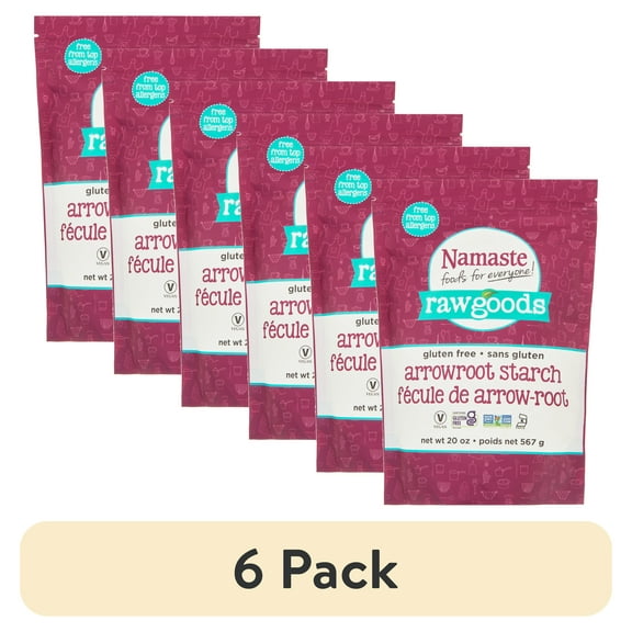 (6 pack) Namaste Foods Arrowroot Starch Gluten Free, 20oz Bag, Cooking Thickener