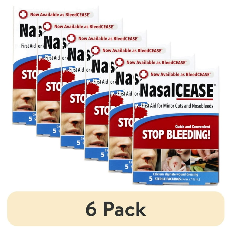 6 pack) NasalCEASE First Aid Calcium Alginate Wound Dressing for