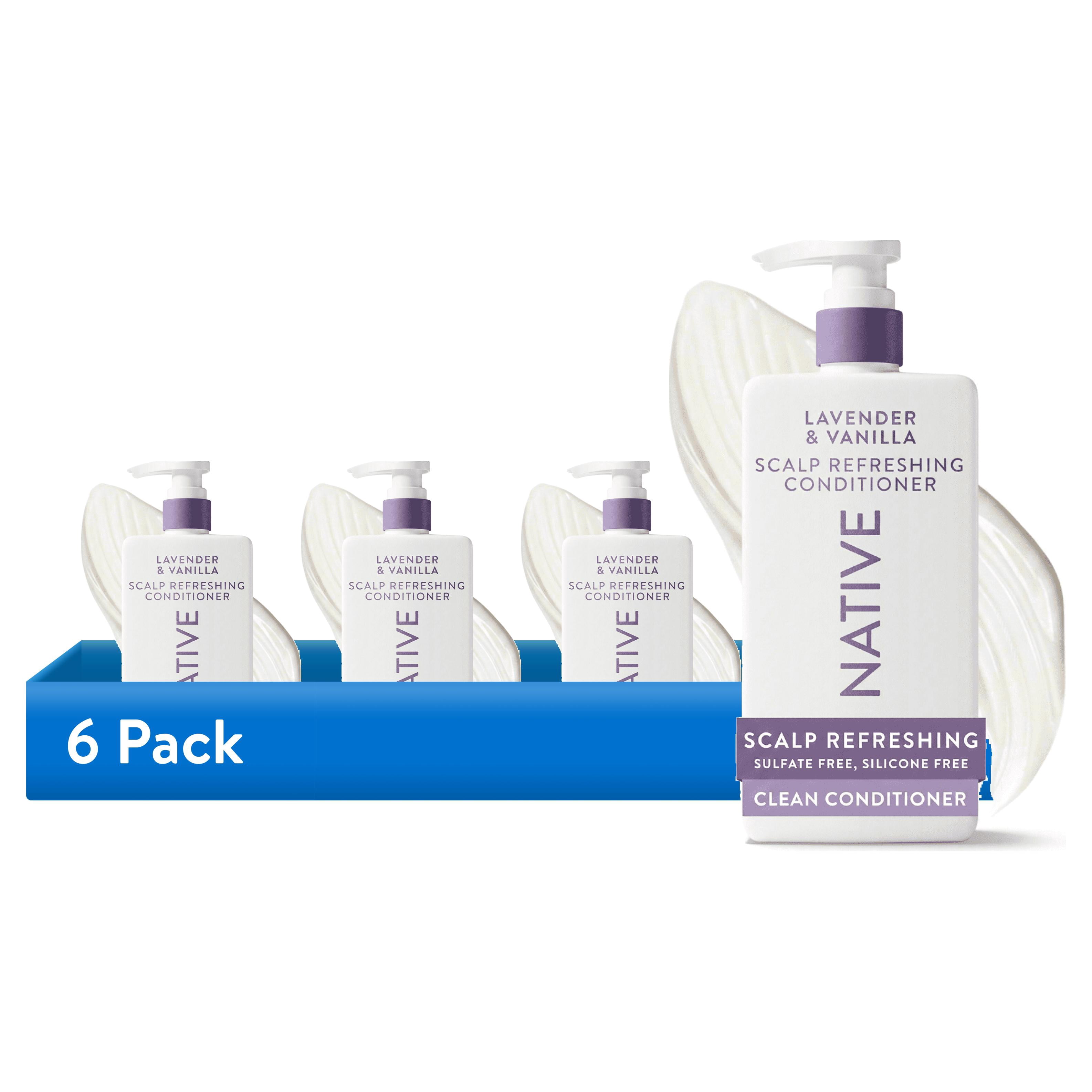 (6 pack) Native Scalp Refreshing Conditioner Lavender & Vanilla Cloud with Avocado Oil, Sulfate Free 16.5 fl oz