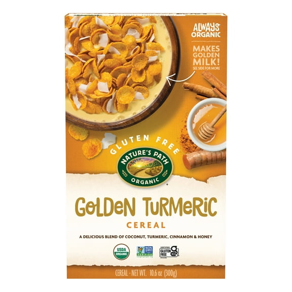 Nature's Path Organic Breakfast Cereal, Golden Turmeric, 10.6oz Box
