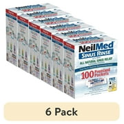 6 pack NeilMed Sinus Rinse Premixed Refill Packets, 100 Ct