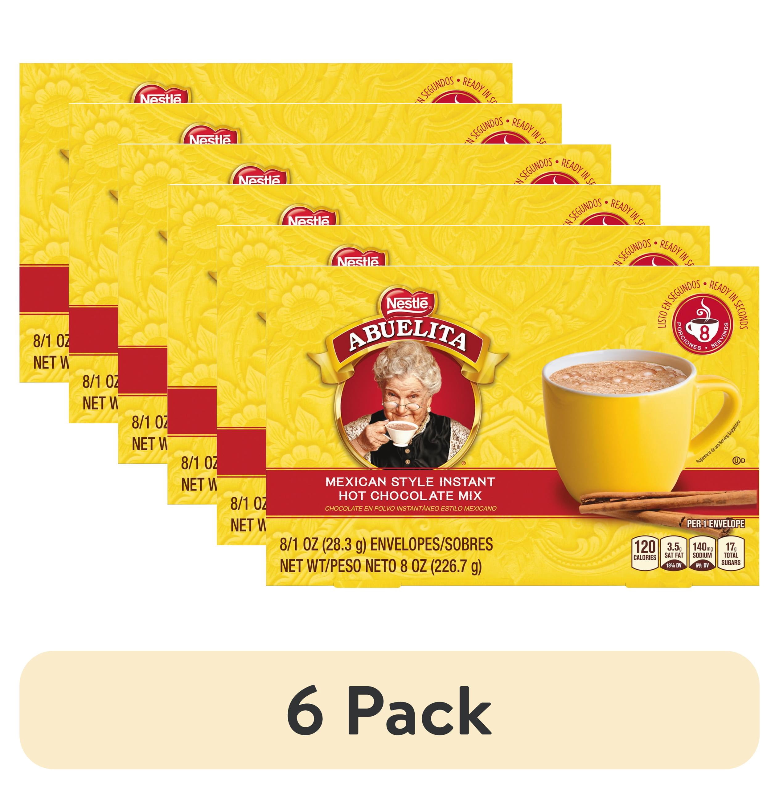 (6 pack) Nestle Abuelita Mexican Style Instant Hot Chocolate Cinco de Mayo Food Drink Mix, 8 oz, 8 Packets Per Box​
