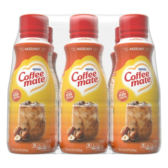 (6 pack) Nestle Coffee mate Hazelnut Liquid Coffee Creamer, 16 fl oz
