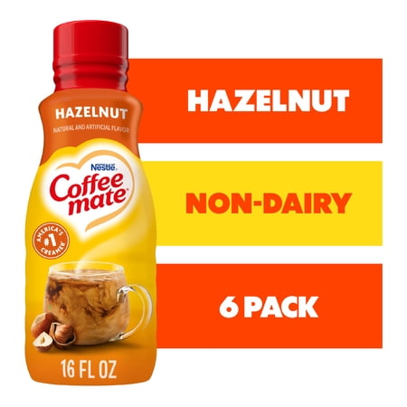 (6 pack) Nestle Coffee mate Hazelnut Liquid Coffee Creamer, 16 fl oz