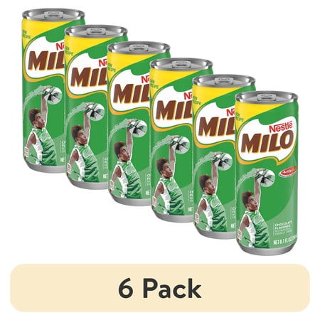 (6 pack) Nestle Milo Activ Go Instant Chocolate Flavored Nutritional Energy Drink, 8.1 fl oz, 1 Can