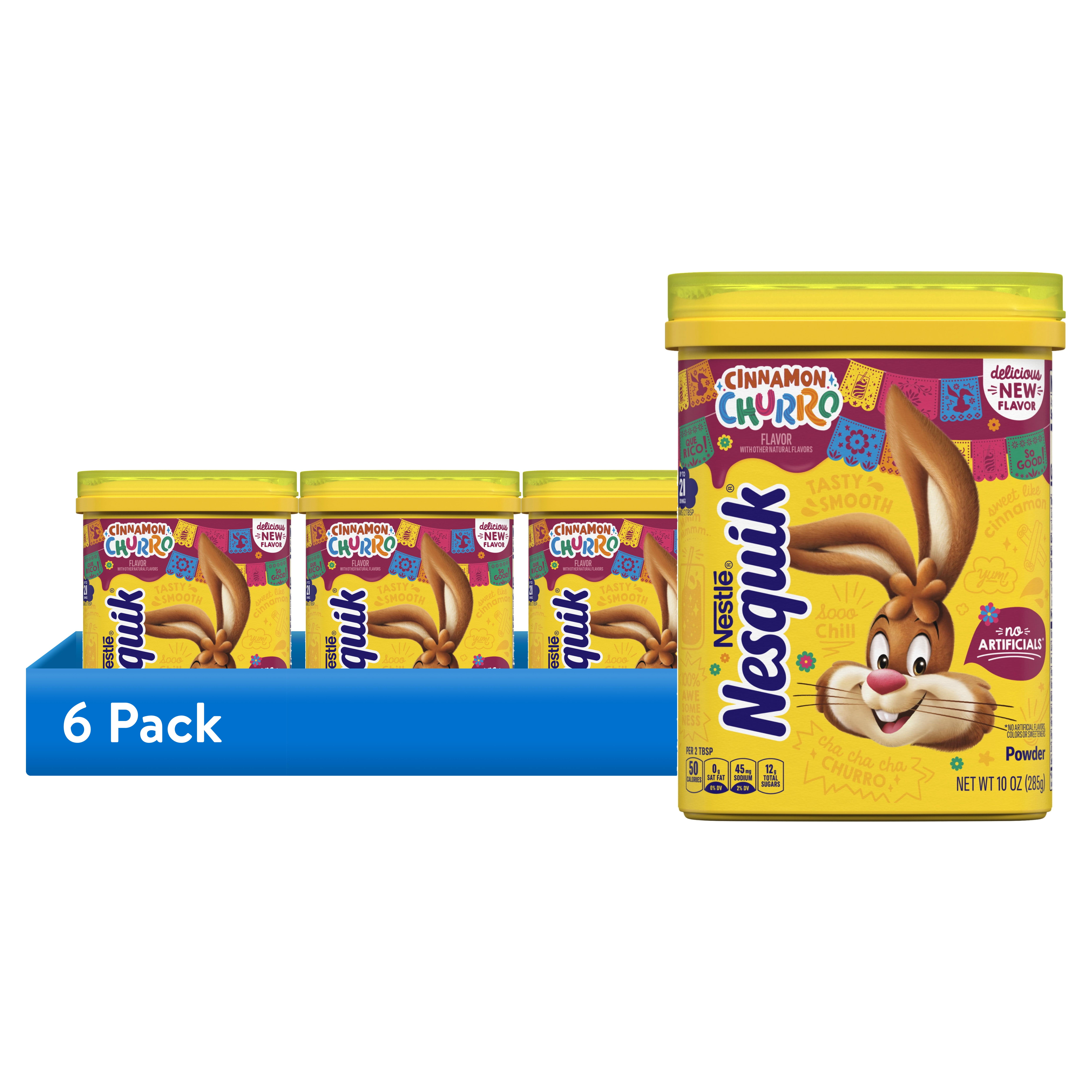 6 pack) Nesquik Cinnamon Churro Flavor Powder Drink Mix, 21 Total