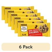 (6 pack) Nestle Toll House Semi Sweet Chocolate Chips, Chunks, 1 Bag, 11.5 oz