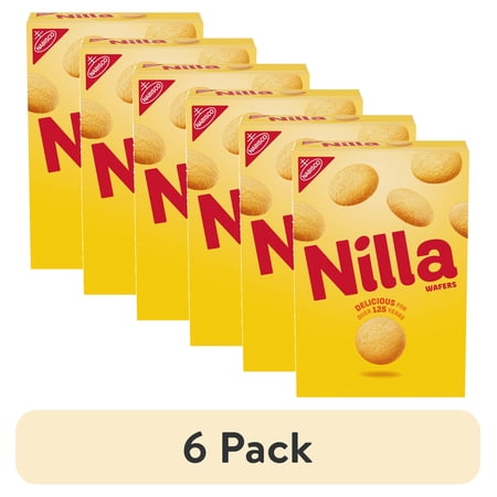 (6 pack) NILLA Wafers Cookies, Vanilla Wafers, 11 oz
