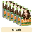 thumbnail image 1 of (6 pack) Nisha Creme Hair Color | Permanent Long Lasting Brown Hair Dye Colour Kit | Light Brown | Mini Box 40gm / 1.35 Oz, 1 of 10