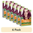 thumbnail image 1 of (6 pack) Nisha Creme Hair Color | Permanent Long Lasting Wine Hair Dye Colour Kit | Wine Burgundy | Mini Box 40gm / 1.35 Oz, 1 of 10