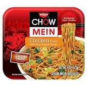 (6 pack) Nissin Foods Chow Mein Instant Noodles, Chicken Flavor, 4.0 oz Tray, Shelf-Stable