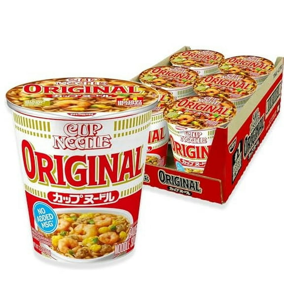 (6 pack) (6 pack) Nissin Foods Cup Noodle Ramen Noodle Soup Original, 2.4 oz Cup, Shelf-Stable